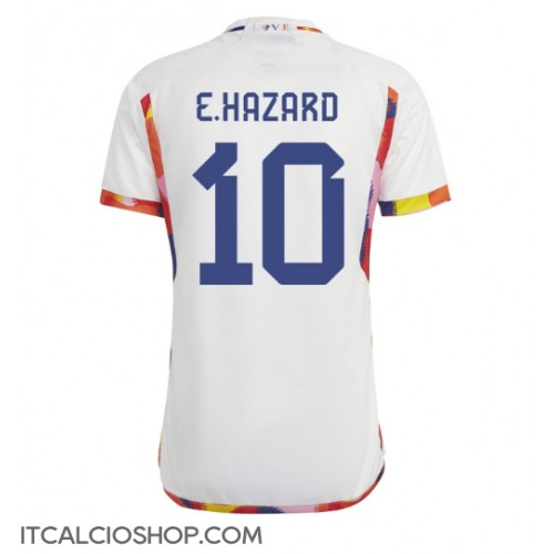 Belgio Eden Hazard #10 Seconda Maglia Mondiali 2022 Manica Corta